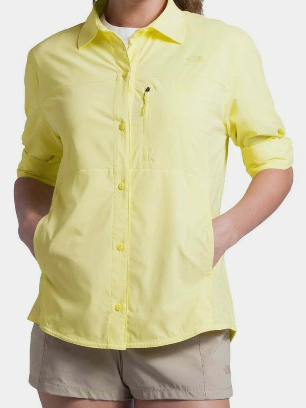 The North Face Outdoor Field Utility  Lightweight Shirt Jacket Stinger Yellow